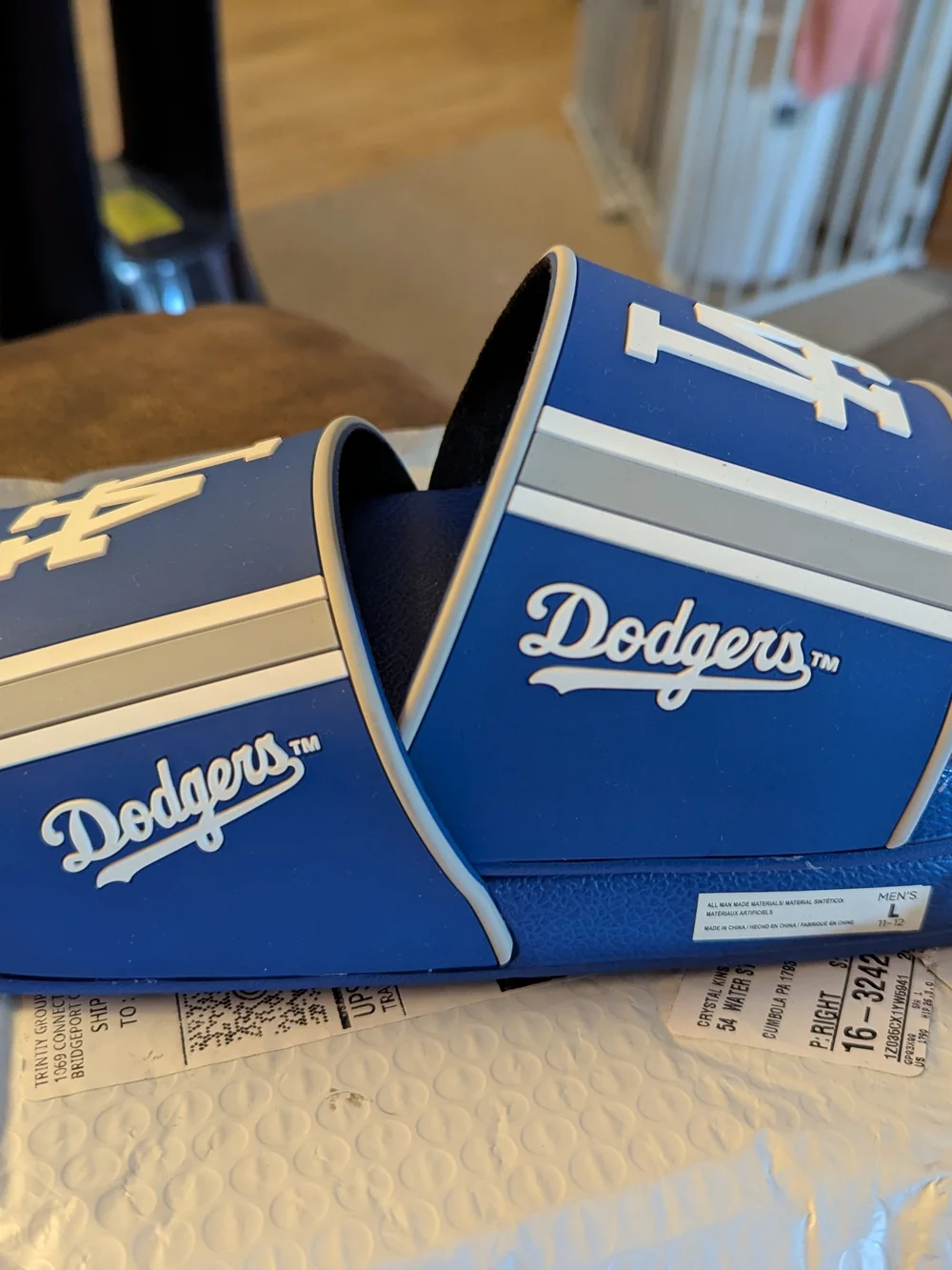 Los Angeles Blue Slide Sandals